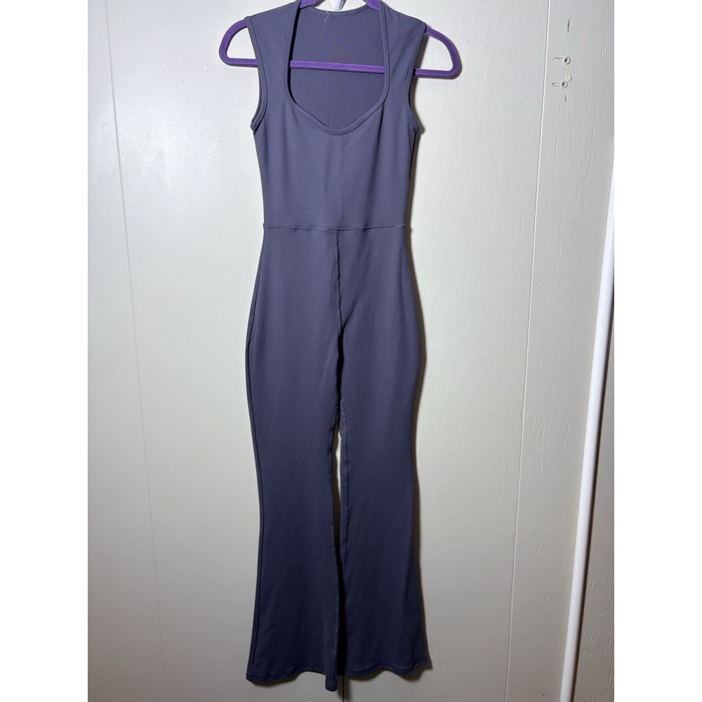 Sleeveless Flare Leg Jumpsuit Lounge Yoga Pilates Athleisure Retro Sporty Spice